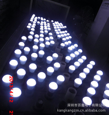 【厂家批发 LED球泡灯 塑件led灯 LED灯2W/3W/5W球泡】价格,厂家,图片,LED球泡灯,深圳市百鑫电子-